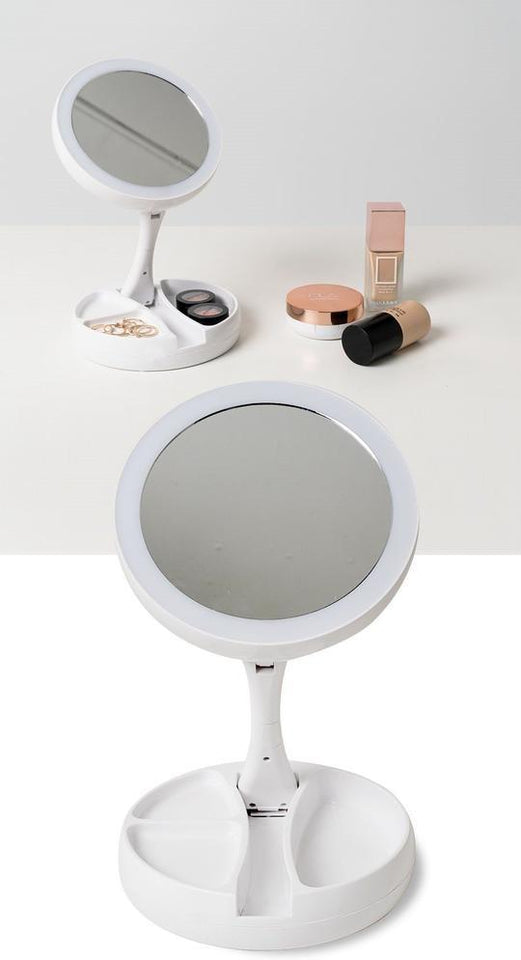 Foldable LED Makeup Mirror