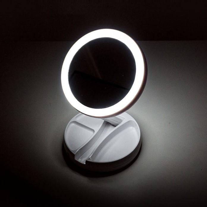 Foldable LED Makeup Mirror