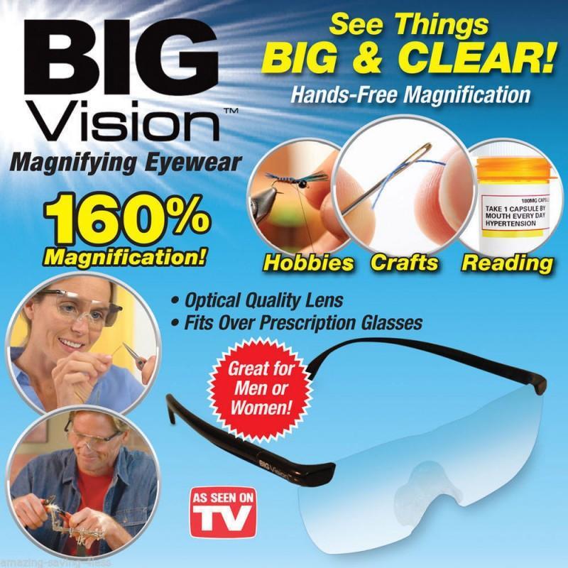 Big Vision Glasses - Magnifying Eyewear See Things Bigger and Clearer
