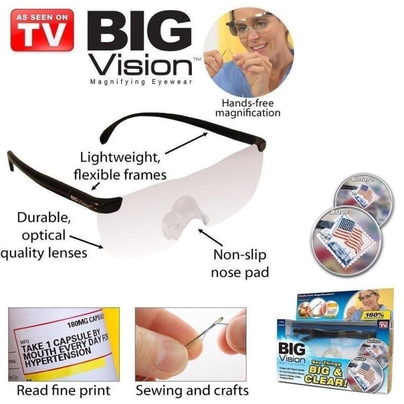 Big Vision Glasses - Magnifying Eyewear See Things Bigger and Clearer