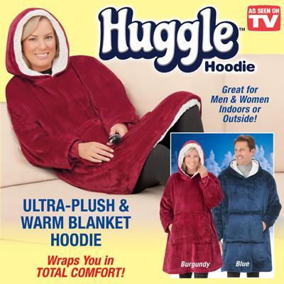 Ultra-Plush Blanket Huggle Hoodie As Seen on TV