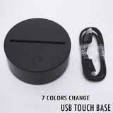 3D Effect Meditation Color Changing Touch Lamp