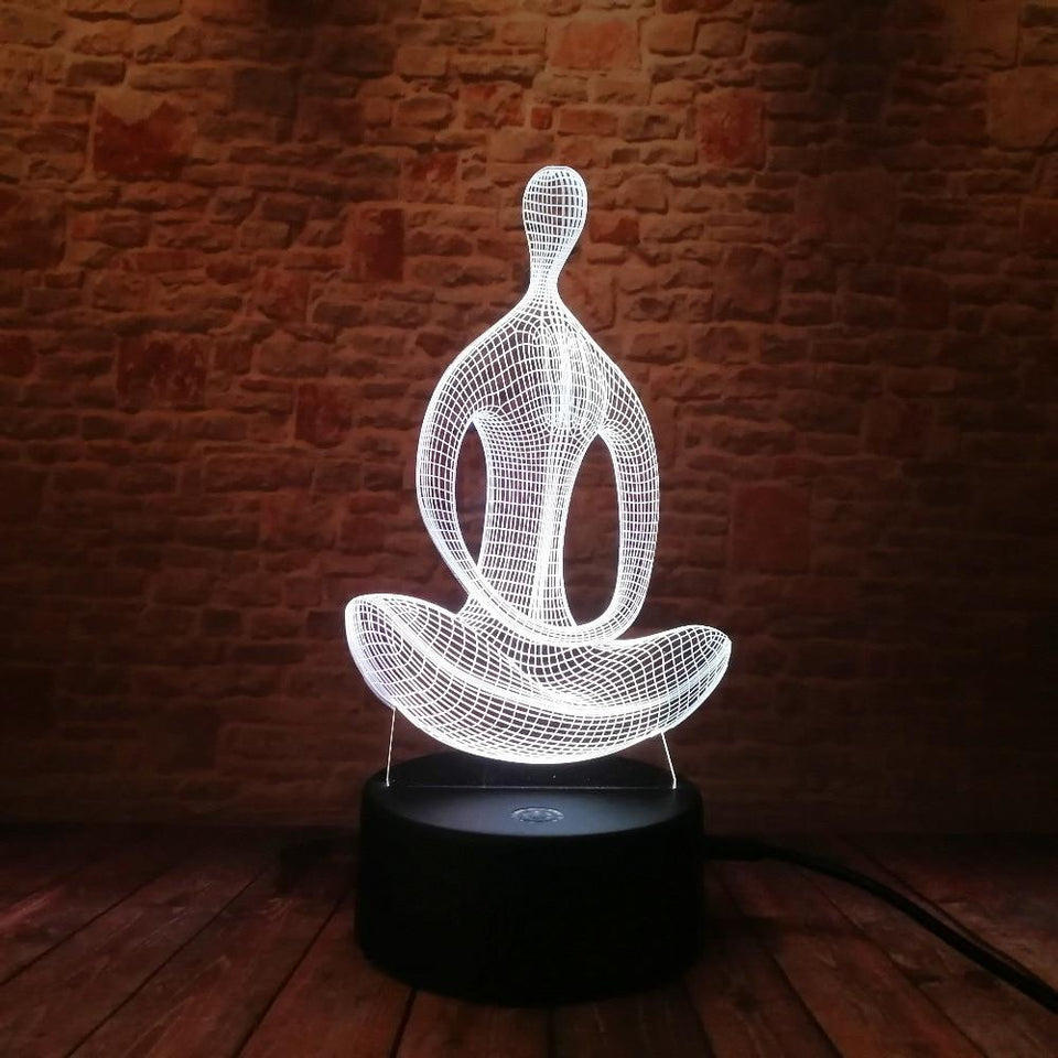 3D Effect Meditation Color Changing Touch Lamp