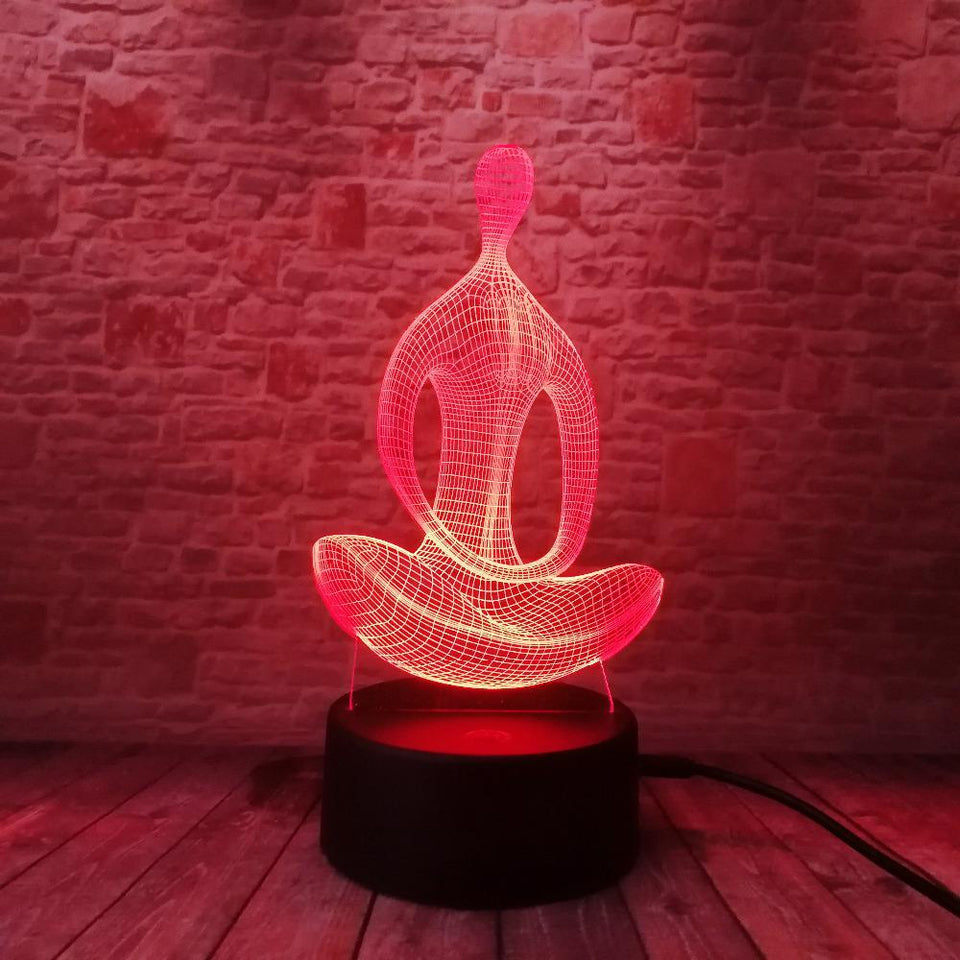 3D Effect Meditation Color Changing Touch Lamp