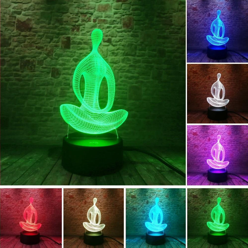 3D Effect Meditation Color Changing Touch Lamp