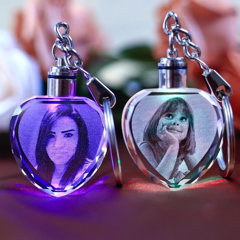 Personalized Crystal LED Light Illuminated Key Ring
