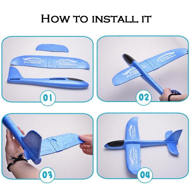 Hand Throw Airplane Flying Glider Planes EPP Foam Plane Christmas Toy