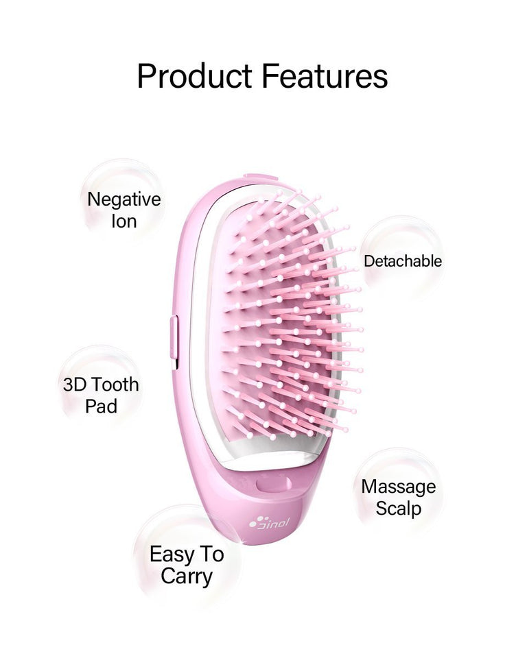 Portable Electric Ionic Hairbrush