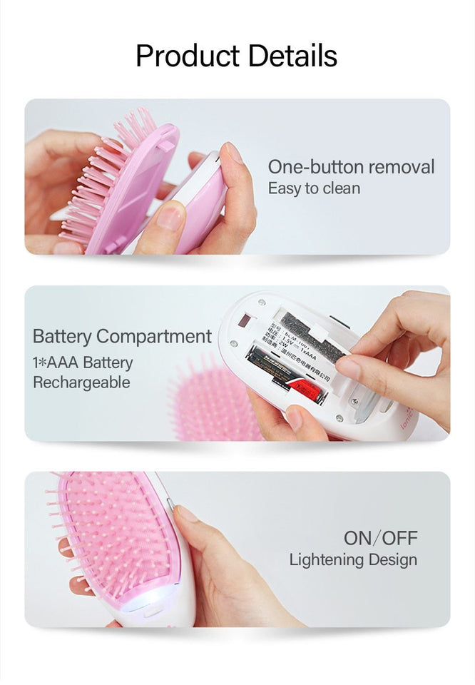 Portable Electric Ionic Hairbrush