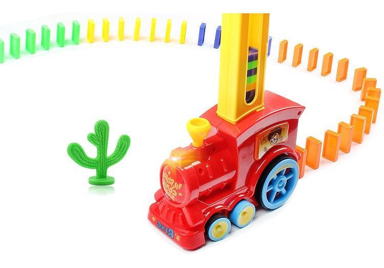 Domino Rally Train Toy Set (63PCS)