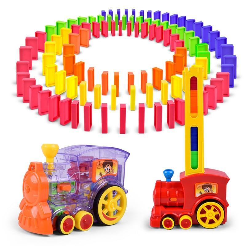 Domino Rally Train Toy Set (63PCS)