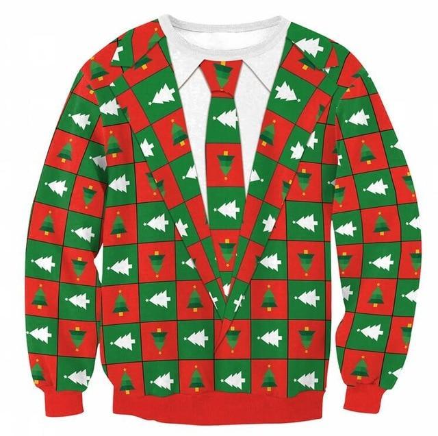 Plus Size 3D Printted Merry Christmas Unisex Ugly Sweatshirts