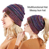 Soft Knit Ponytail Beanie
