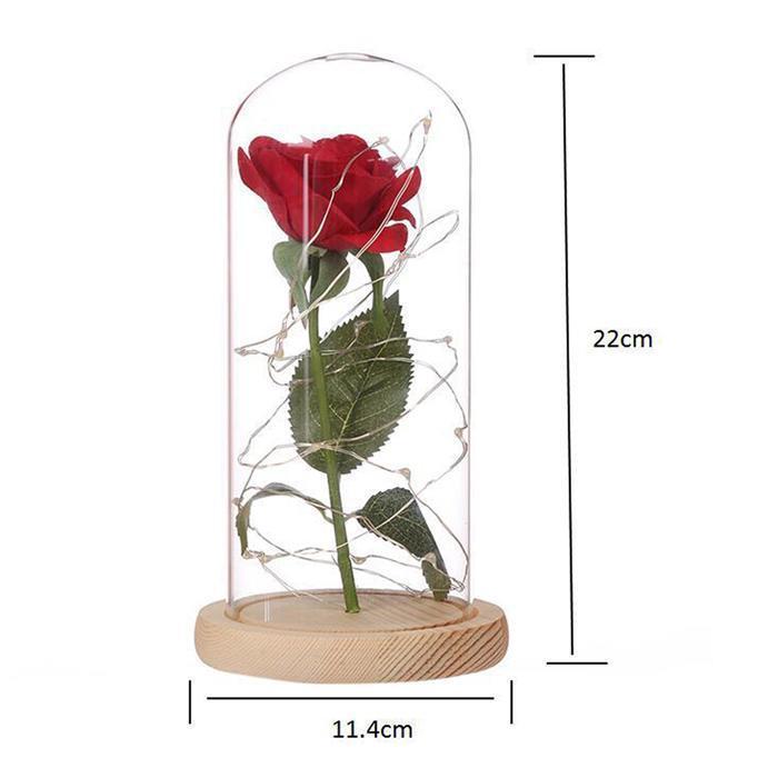 LED Beauty Rose Battery Powered Red Flower Light Desk Lamp