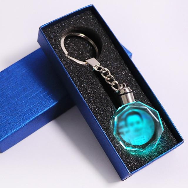 Personalized Crystal LED Light Illuminated Key Ring