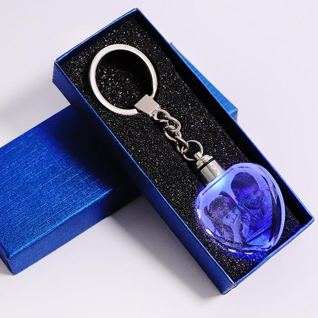 Personalized Crystal LED Light Illuminated Key Ring