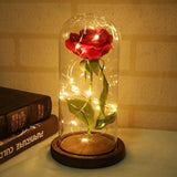 LED Beauty Rose Battery Powered Red Flower Light Desk Lamp