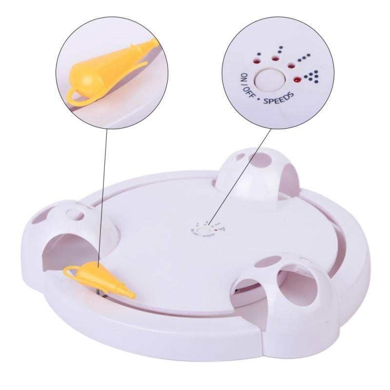 Interactive Pet Cat Toys  Automatic Rotating Play Teaser Plate