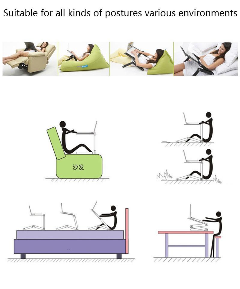 Adjustable Ergonomic Portable Aluminum Laptop Desk