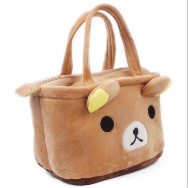 Rilakkuma Face Tote Bags for girls with Cute Puppy Toy