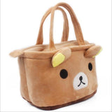 Rilakkuma Face Tote Bags for girls with Cute Puppy Toy