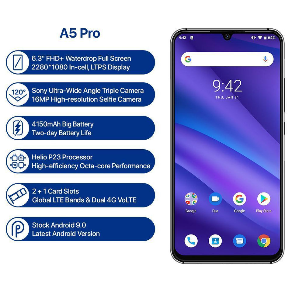 Global Version UMIDIGI A5 PRO Android 9.0